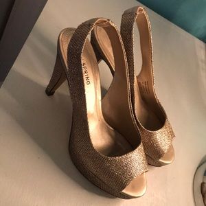 Gold Sparkle Heels